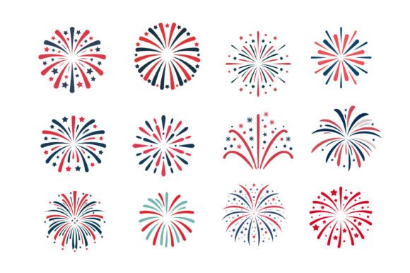 Download 4th of July Fireworks Vector Clipart Set - Vector clipart Collection