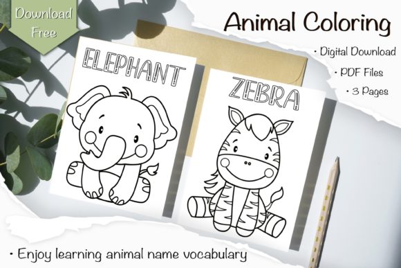 Download Animal Cute Template Doodles Coloring - Animal Collection