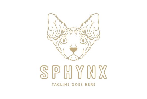 Download Animal Sphynx Cat Head Face Logo Design - Animal Collection