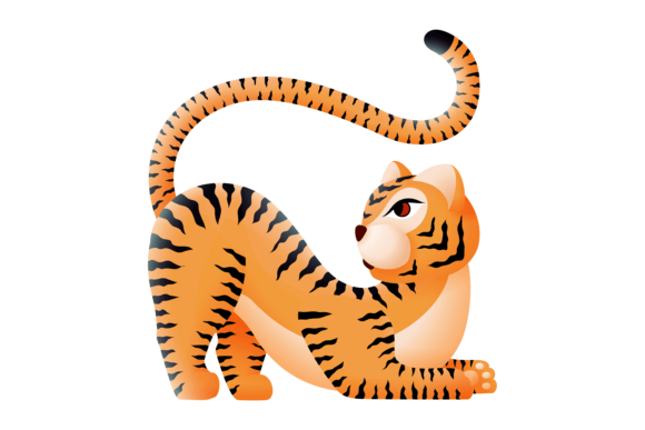 Download Tiger in Asian Boho Style. Animal Decora - Animal Collection
