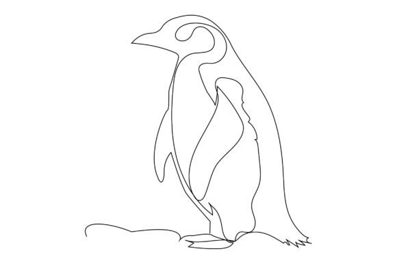 Download Single Line Art Animal Drawing Penguin - Animal Collection