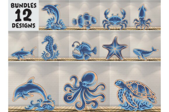 Download Ocean Animals Laser Cut SVG - Marine - Animal Collection