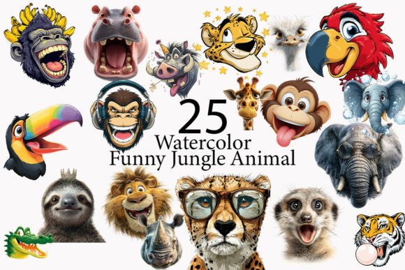 Download Funny Jungle Animal Clipart  - Animal Collection