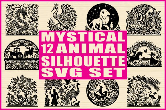Download Mystical Animal Silhouette SVG Set - Animal Collection