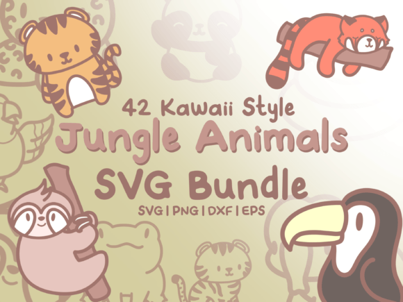 Download Jungle Animal SVG Illustrations - Animal Collection