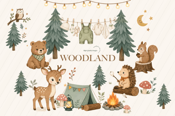 Download Cute Woodland Forest Animal Clipart - Animal Collection